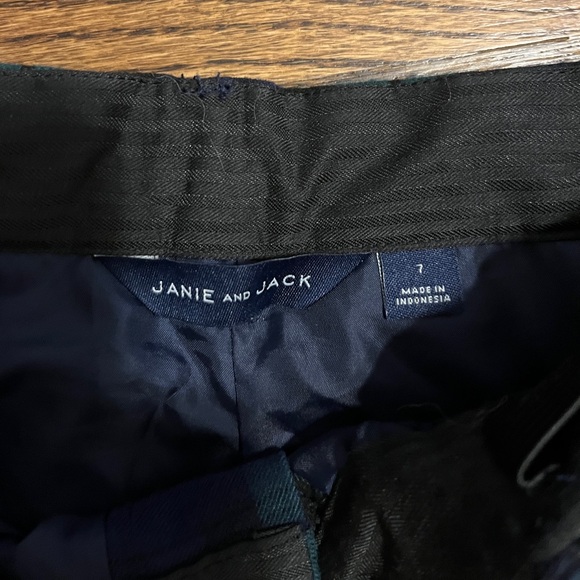 Janie and Jack size 7 black watch tartan plaid pants - Picture 2 of 3